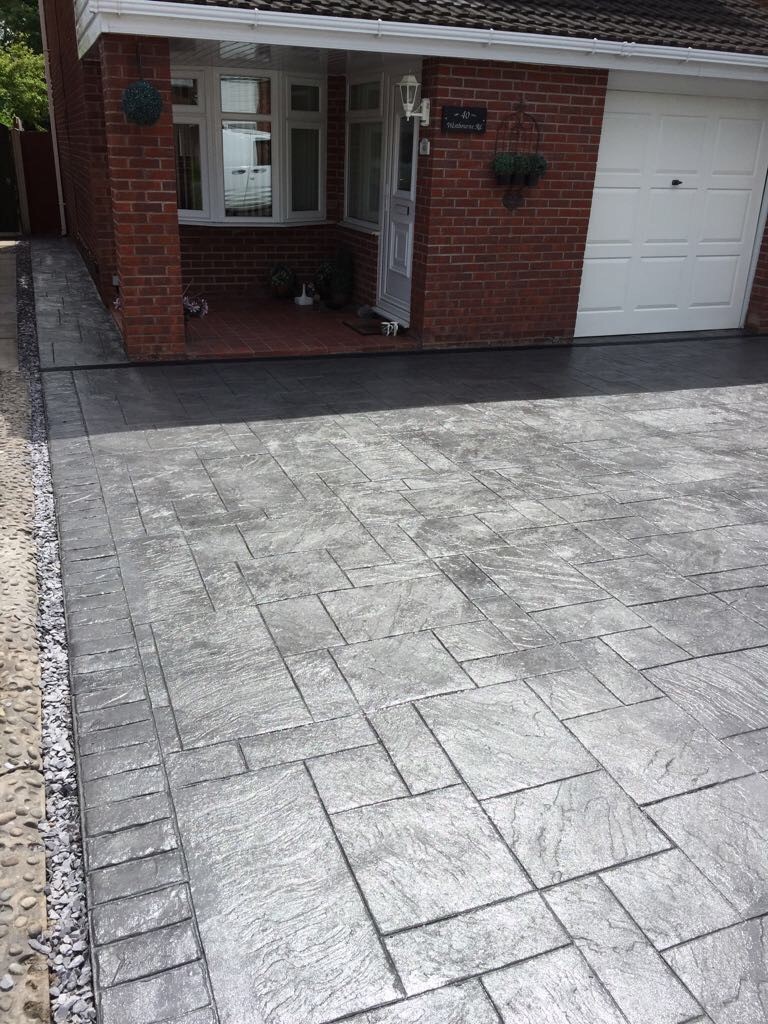 Pattern imprinted concrete-Chester.