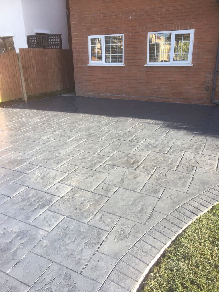 MH Pattern & Print- Pattern imprinted concrete driveway- Meols wirral..