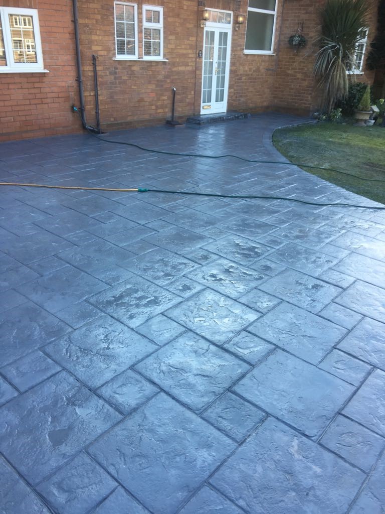 MH Pattern & Print- Pattern imprinted concrete driveway- Meols wirral