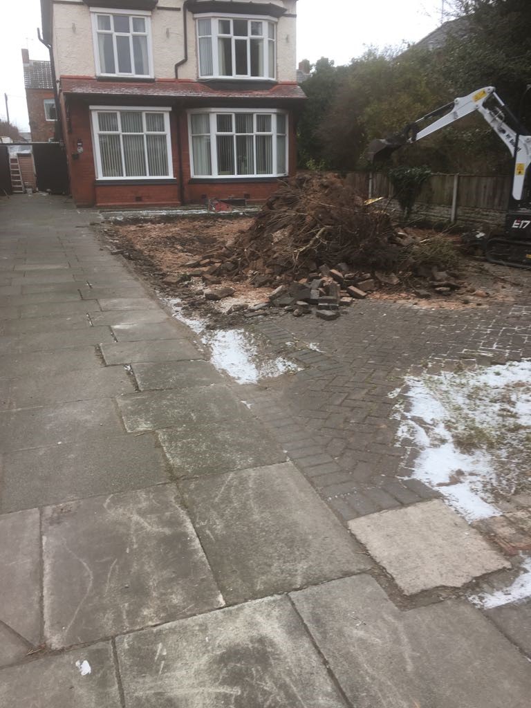 Driveway with printed compass...